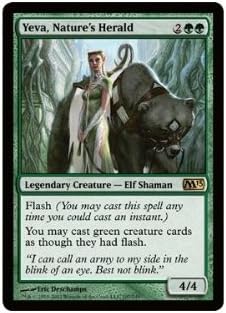 Amazon Com Magic The Gathering Yeva Nature S Herald 197 Magic 13 Toys Games