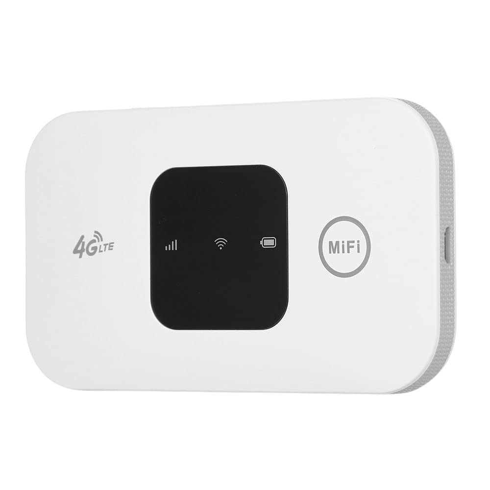 Eacam4G LTE Mobile WiFi Portable WiFi Hotspot 150Mbps MiFi with SIM Card Slot 2100mAh Battery for Europea Asia Africa Region(White)