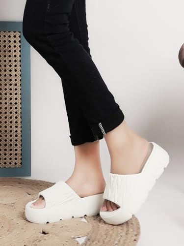 Image of EVA Women Slider | Lightweight Cushioned Slip-On Slides | Anti-Skid, Water-Friendly, Quick-Dry | Indoor /Outdoor Comfort