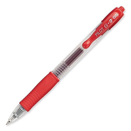 Pilot G2 Bolígrafo Gel Extra Fino Rojo y Negro miniatura 2