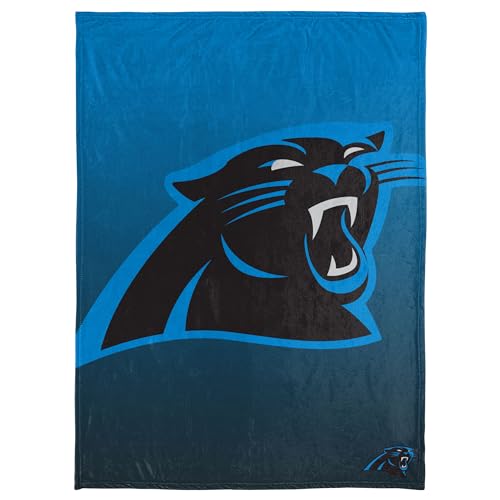 FOCO NFL Micro Raschel Throw Blanket Gradient 50 x 60 Carolina Panthers