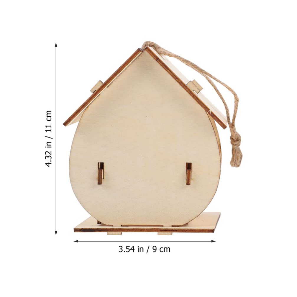 Toyvian 1 Juego Casa De Pájaros Artesanía De Pintura De Aves Nido De Pájaro Grafiti Pinta Tu Pajarera Nido De Pájaro Colgante Kit De Pajarera Chico Hazlo Tu Mismo De Madera Niño