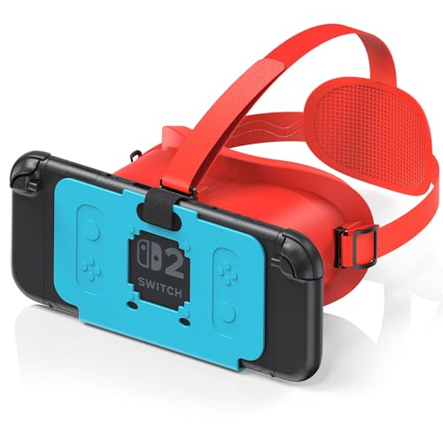 VR Headset für Nintendo Switch 2 (2025), Switch 2 Virtual Reality VR Brille mit verstellbaren HD-Linsen und komfortablem Kopfband, Labo VR-Kit für Switch 2 Zubehör (Orange und Blau)
