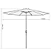 Tourke 9 Ft Patio Umbrella Outdoor Table Umbrella Crank, 8Rids, Push Button Tilt (Wine)