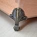 12 Pcs Vintage Bronze Wood Case Metal Legs Decorative Jewelry Box Feet Copper Toolbox Support Foot Antique Retro Gift Chest Corner Protector Small Size (Length:1-1/4