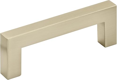 Miniatura 68 de Amerock | Mango de gabinete | Bronce champán | 3 pulgadas (2.992 in) de centro a centro | Monumento | Paquete de 2 | Jaladera de cajón | Asa de