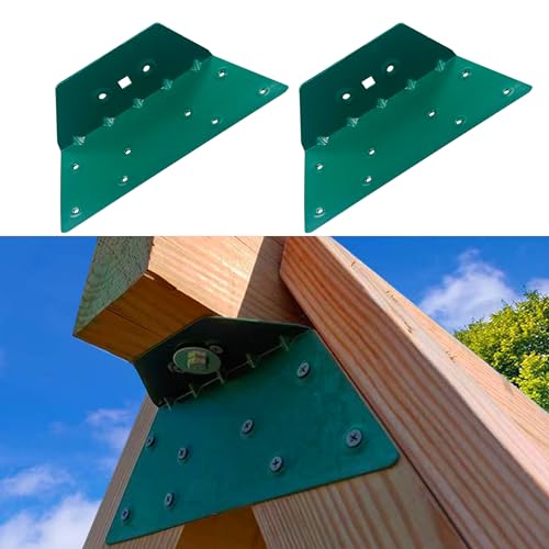 SIWOOD 2 Pcs EZ Frame Wooden Swing Accessories, A-Frame Bracket for Swing Set Swing Beam, Swing Fitting, High Strength Support, Green