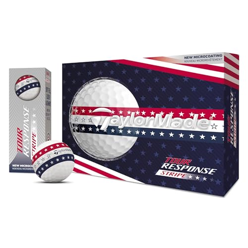 Image of TaylorMade Tour Response Golf Balls, Enhanced 360 ClearPath Alignment, Speed Wrapped Core for Distance and Feel, Pack of 12