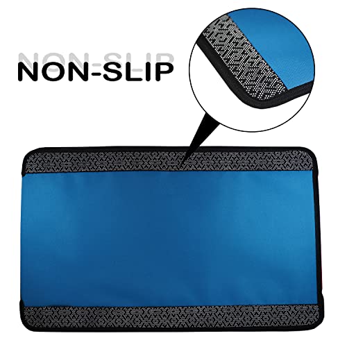 Cat Litter Mat Litter Trapping Mat, Double-Layer Kitty Paw Design, Urine And Waterproof Material, Easy To Clean, Non-Slip, Scatter Control, Sifting, Kitty Mat, (Blue) #TOP5