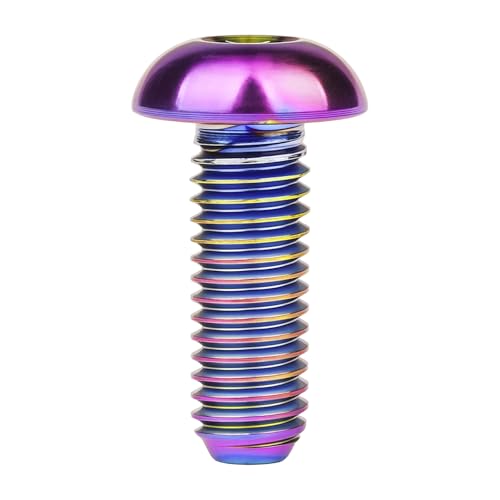 Image of Titanium Bolt M3 8 10 12 15mm Allen Key Head Screws for Bicycle Pack of 4 (Rainbow, M3x15mm)