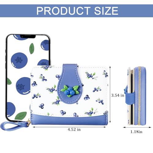 Image of Sunwel Fashion Girls Cutest Prints Wallet Card Slots Small Wallet with Zipper Coin Pouch Wallet for Women