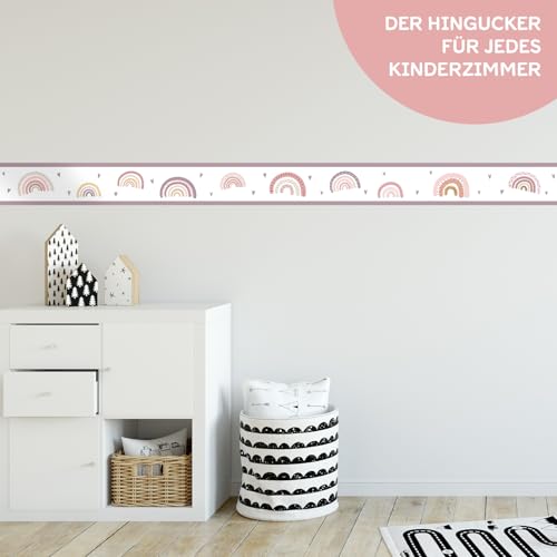 Miniatura 2 de Yabaduu Cenefa De 15 Cm X 200 Cm Para Habitación, Habitación De Bebé, Adhesivo Decorativo Para Pared, Adhesivo Decorativo Para Niños Y Niñas Y033 Arcoíris