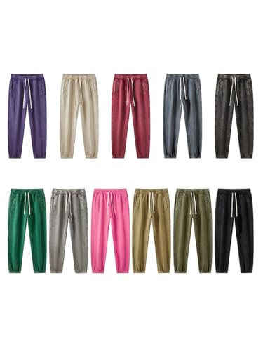 Pulcykp Men Retro Cotton Sport Pant Unisex High Street Loose Pants Trousers Casual Joggers Pants3