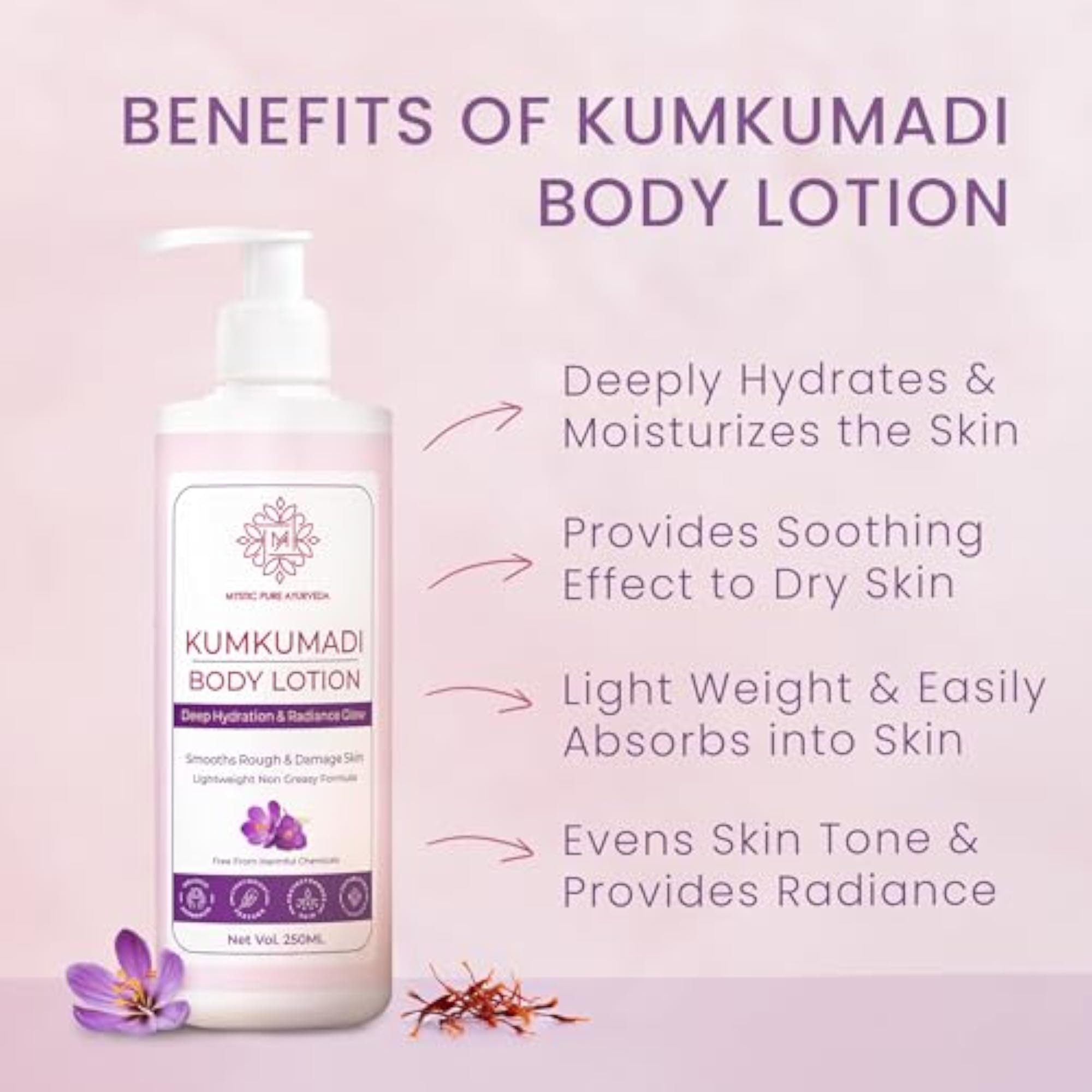 Kumkumadi Body Lotion for Deep Hydration, 250ml