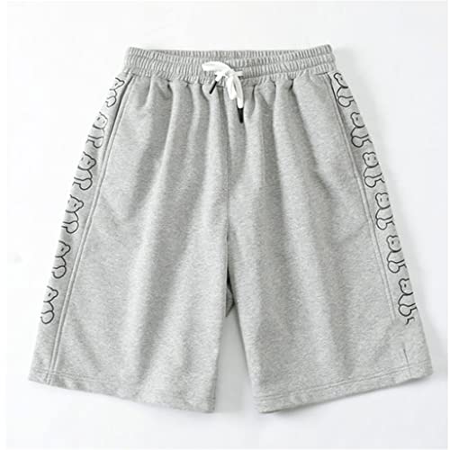 Short homme été léger gris bermuda de loisir ample en tissu fin