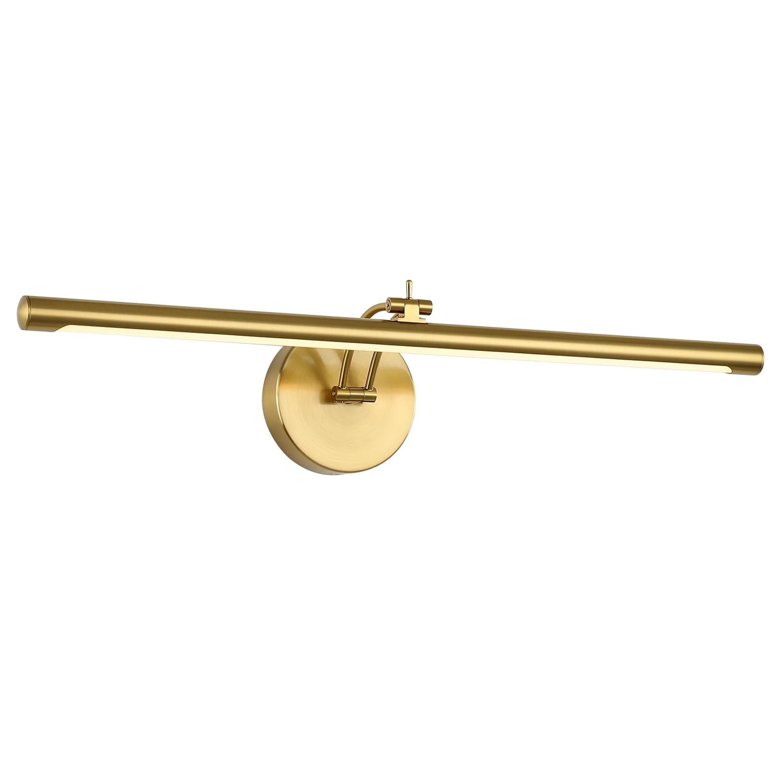 7Degobii Picture Light Dimmable Hard Wired 23.62 Inch Adjustable Swing Arm Brass Wall Lights for Pictures Led Display Light for Artwork 14W Warm White