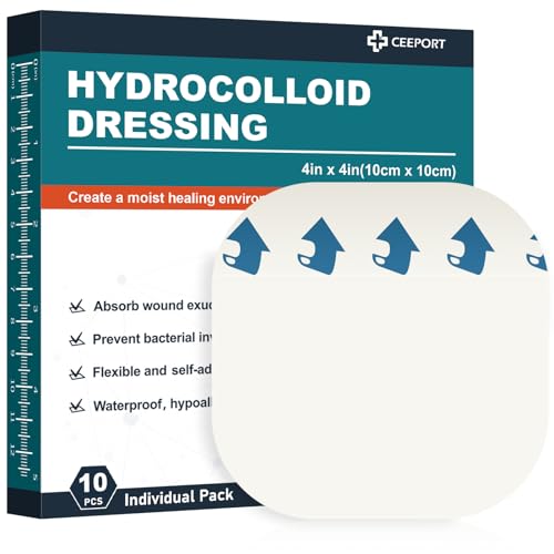 Ceeport 10 Pack Hydrocolloid Wound Dressing, 4