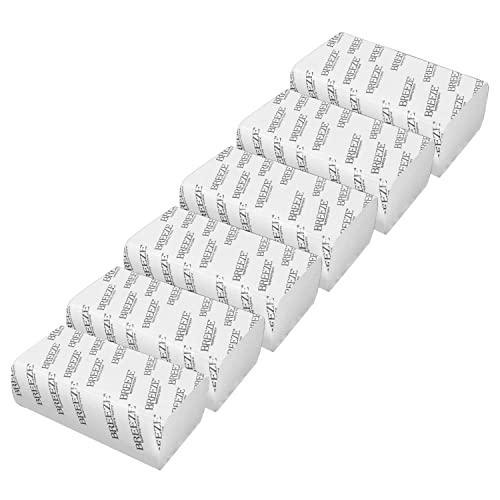 BREEZE Multifold Tissue Paper Towels 780 Sheets Soft and Absorbent 1 Ply Hand Towel Napkin for Office Kitchen & Home (Pack of 6x130, White)