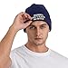 Momma Ain't Raise No Bitch Knit Hats Beanie Hat for Men Women Fashion Warm Winter Ski Cap Navy Blue