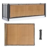 RAINFLOW Fence Privacy Screen Outdoor - Balcony Privacy Screen Garden Mesh Fence Panels Shade Cloth Decorative Plastic Covering Porch Screens Cover for Apartment Patio Backyard Wall 3' x 10' Brown