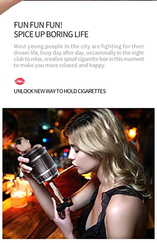 Yaojiwang Funny Barrel Cigarette Dispenser Machine ,Novelty Automatic Dispenser,Creative Spoof Case Holder,Christmas Thanksgiving Day Gift For Men,Santa Claus Christmas Party Home Decor (B) #TOP2