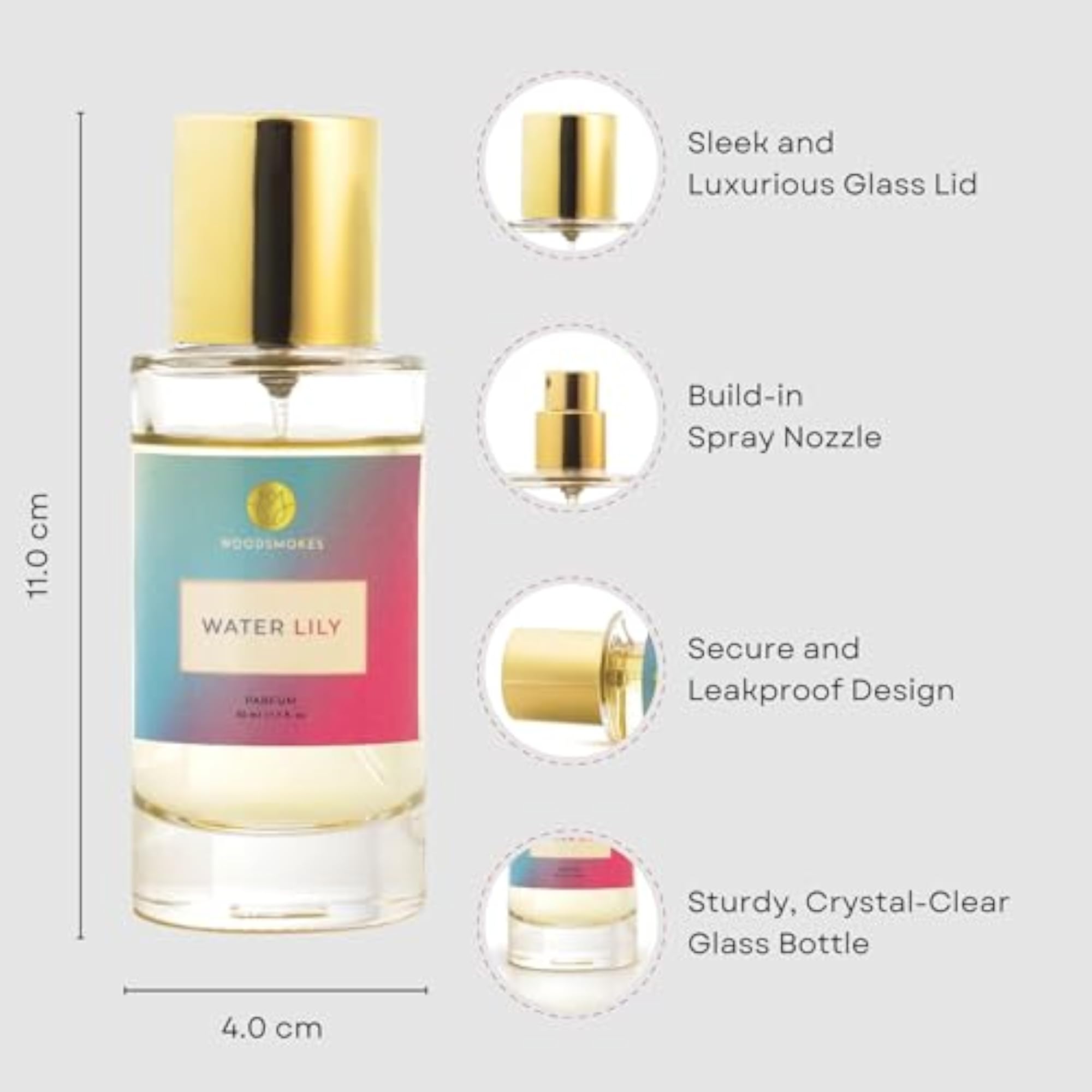 Water Lily Parfum 50 ML, Long Lasting Fragrance