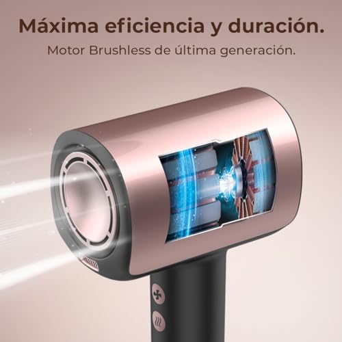 Miniatura 7 de Cecotec Secador De Pelo Brushless De Última Generación Dryglam Nano Plasma. Potencia De 110,000 Rpm Y 1600w, Función De Plasma, Gran Flujo De Aire, Duradero, 3 Temperaturas Y 3 Velocidades