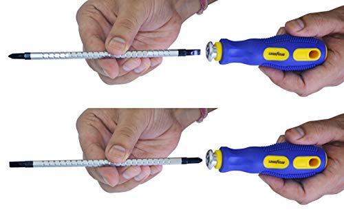 Image of GOODYEAR Screwdriver, Combination, 2in1 Adjustable (180mm), 1Pc Combination, Universal Tools For Work, Professional Use, Long Lasting & Rust Free