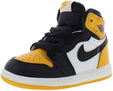 Jordan 1 Retro High OG Taxi (TD), Negro/Taxi/Blanco, 10 MX Niñito