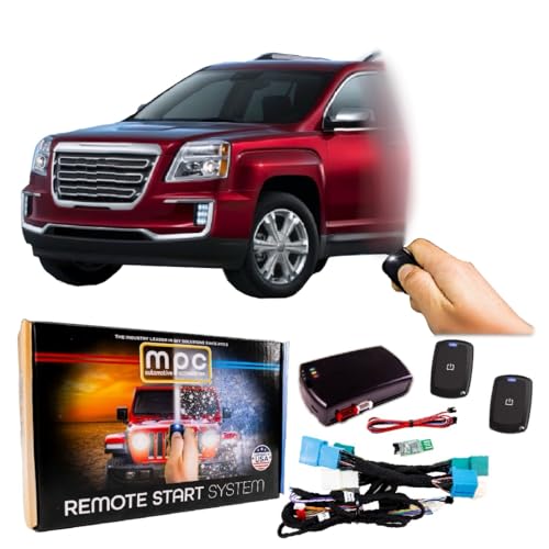 MPC Remote Start Compatible with 2010-2017 GMC Terrain Plugin T-Harness - (2) 1-Button Extended Range Remotes - Up to 800' Range - Only 1 Wire Connection Needed
