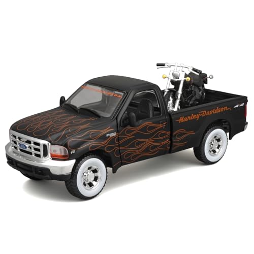Maisto 1:24 Vehículos Miniatura Ford F-350 y Harley Davidson miniatura 3