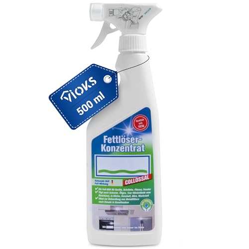 VIOKS Desengrasante para cocina, 500 ml, repuesto para Collo Bosch 00962671, limpiador de horno, extrafuerte, limpiador de cocina, desengrasante concentrado contra manchas persistentes, spray