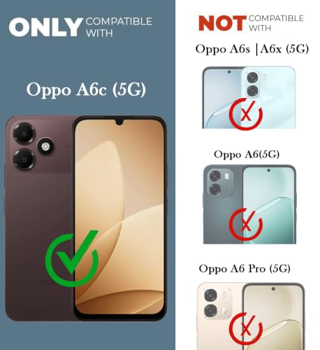 Image of Jkobi Shockproof Crystal-Clear Back Cover for Oppo A6c 4G (Magsafe Wireless Support | Drop & Camera Protection | Hard Polycarbonate)