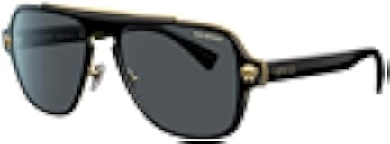 Man Sunglasses Black Frame, Dark Grey Lenses, 56MM