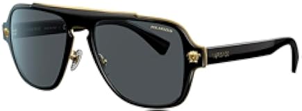 Man Sunglasses Black Frame, Dark Grey Lenses, 56MM