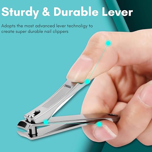 Beauté Secrets Professional Nail Cutter Set for Men, Includes Cuticle Cutter, Finger & Toe Clipper Set Designed for Thick Nails, Comfortable Non-Slip Handle, Reduces Spread of... - Image 3