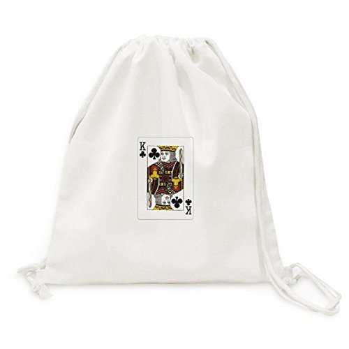 Sac à dos cordon cartes à jouer K Club sac de voyage en toile imprimée