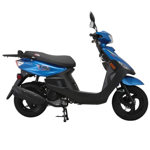 Image of X-PRO Bora 50cc Gas Moped Scooter for Adults - Automatic Transmission, 4‑Stroke Engine, Street Legal with Headlight, Rear Trunk, Front /Rear Suspension & DOT Tires