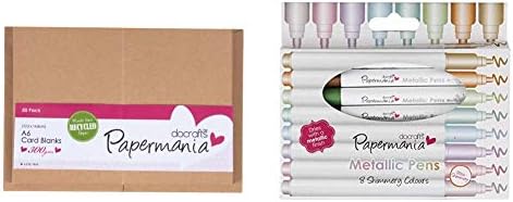 Papermania A6 Recycled Kraft Blank Card and Envelope, Pack of 50