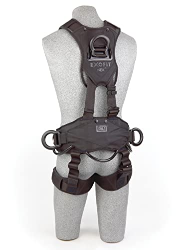 Image of 3M DBI-SALA ExoFit NEX 1113373 Full Body Black Out Rope Access /Rescue Harness, 5 AlumD-Rings, Belt w / Pad /Side D-Rings, Locking QC Leg Straps, X- Large, Blue /Grey
