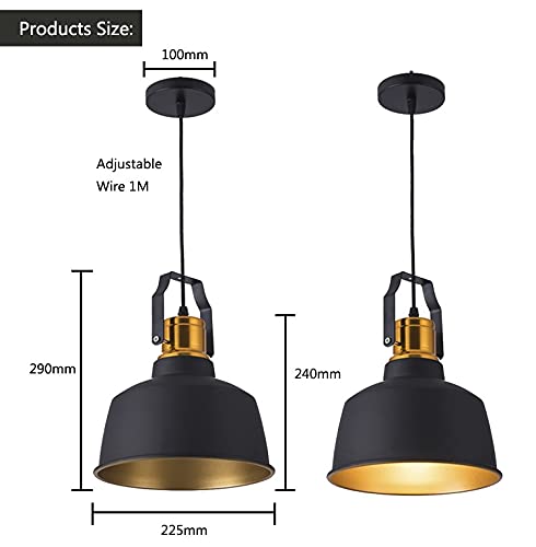 Lampe suspendue 12W E27 pour escalier d'entrée moderne - 3