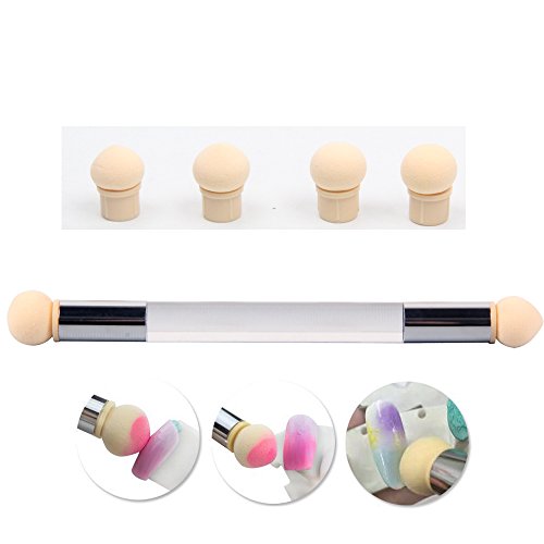 BQAN Nail Sponge Art Brush With Extra 4 Sponge Heads Nail Gradient Shading Pen
