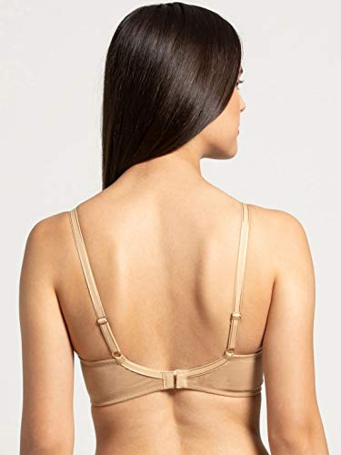 Image of Jockey FE40 Women Wirefree Padded Super Combed Cotton Elastane Stretch Full Coverage T-Shirt Bra with Cross Over Fit