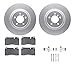 Dynamic Friction Company Front Geospec Brake Rotors with 5000 Euro Ceramic Brake Pads includes Hardware 4612-11012