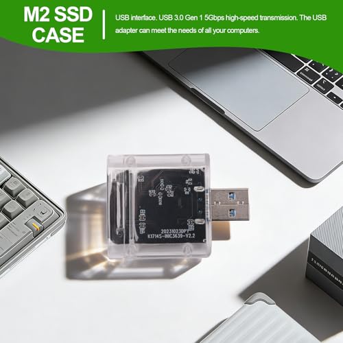 Caja para SSD M.2 NGFF USB 3.0 alta velocidad 5Gbps miniatura 2