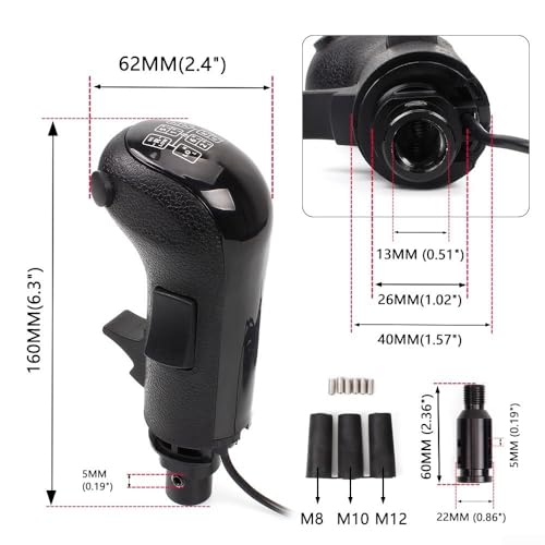 Pomo de palanca de cambios USB compatible con Logitech G25 G27 G29 G920 G923 y TH8A soporta conmutación de marcha alta y baja para simulación de camiones