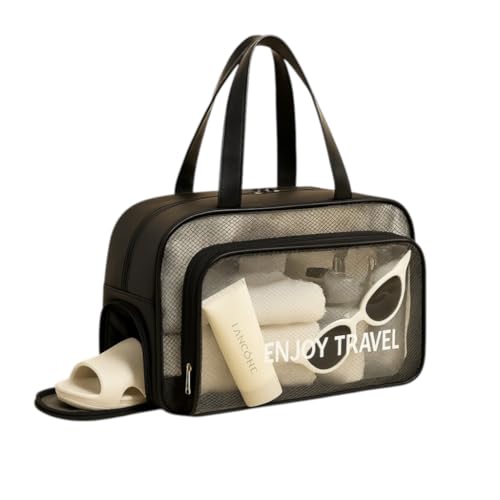 Bolsa Necessaire Transparente Impermeável para Praia e Piscina, itens pessoais e de higiêne