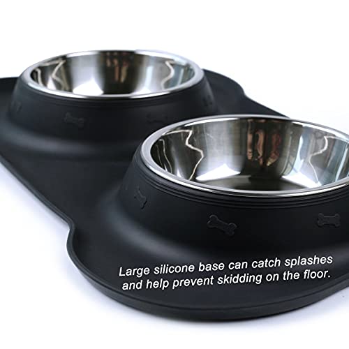AsFrost Dog Food Bowls Stainless Steel Pet Bowls & Dog Water Bowls with