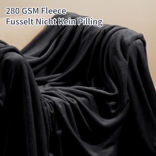 PHF Kuscheldecke Flauschig Fleecedecke 230x270cm - Oeko-Tex Weich Warm Wohndecke, 1PC Decke Blanket für Couch Sofa Bett… – Ansicht 3