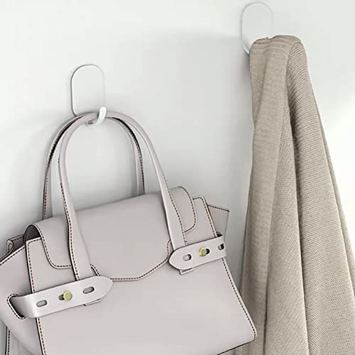 Gerhannery Kleverige haken Zelfklevende haken, 12 stuks Heavy Duty Stick On Haken Waterdichte Wandhaken Handdoekhaak, Geen Nagels Wandhangers Extra Sterke Kapstok Deurhaken voor Badkamers Keuken Toilet (Wit) - Image 4